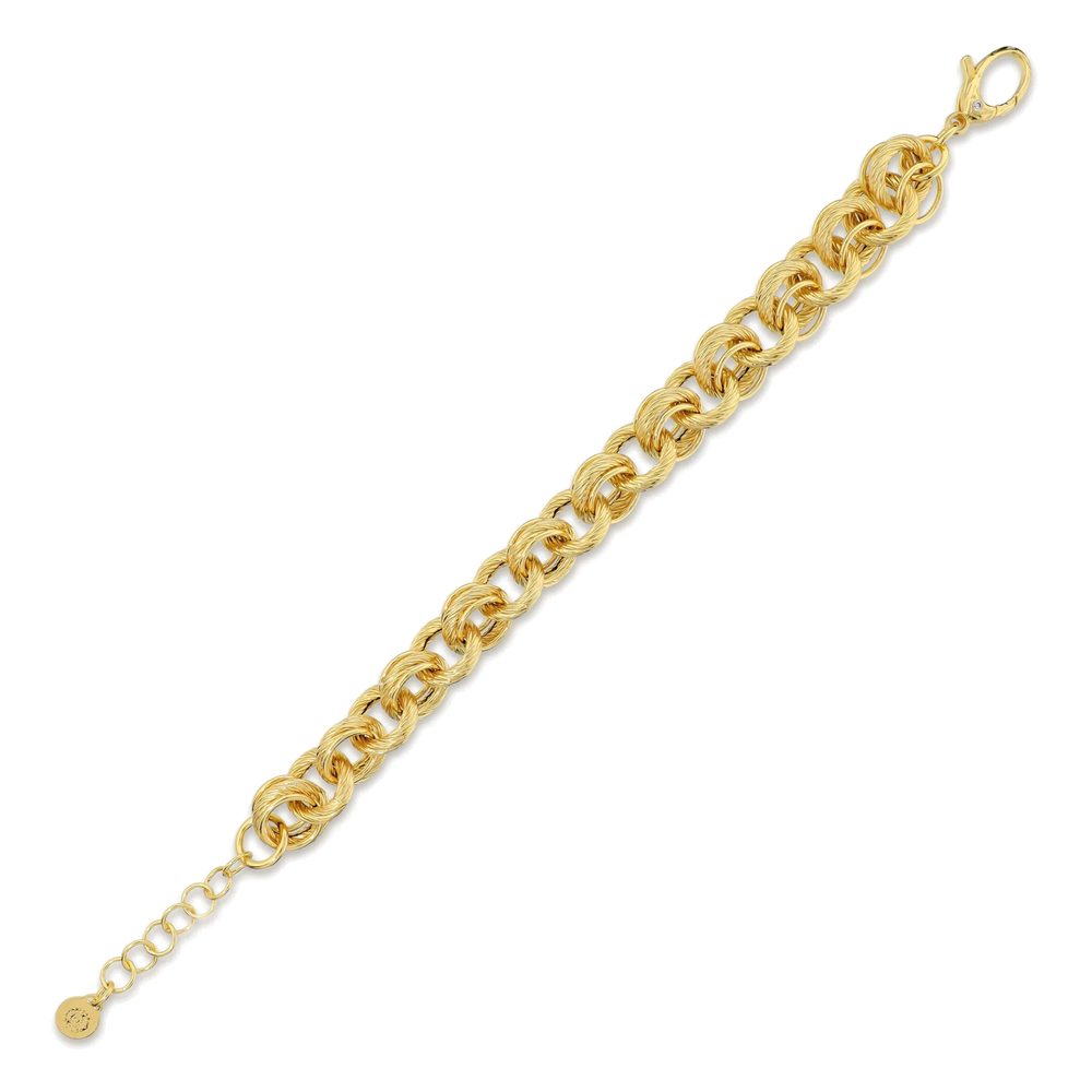 ETRUSCA | Bracciale Maglia ad Anelli Lavorata