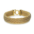 ETRUSCA | Bracciale Maglia Grana di Riso Bombata Placcato Oro 18Kt