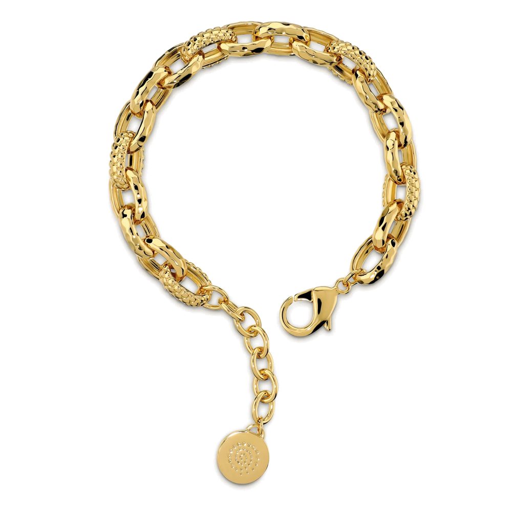 ETRUSCA | Bracciale Maglie Ovali Finitura Martellata e Pallinata