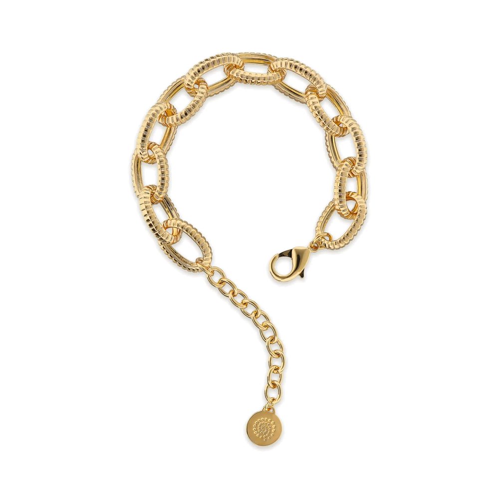 ETRUSCA | Bracciale Maglie Ovali Texture Rigata