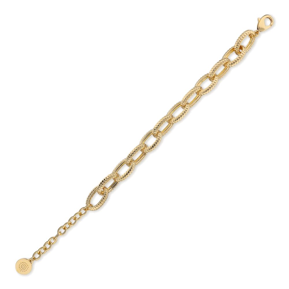 ETRUSCA | Bracciale Maglie Ovali Texture Rigata