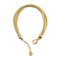 ETRUSCA | Bracciale Multifilo Maglia Omega Tubogas Placcato Oro 18Kt