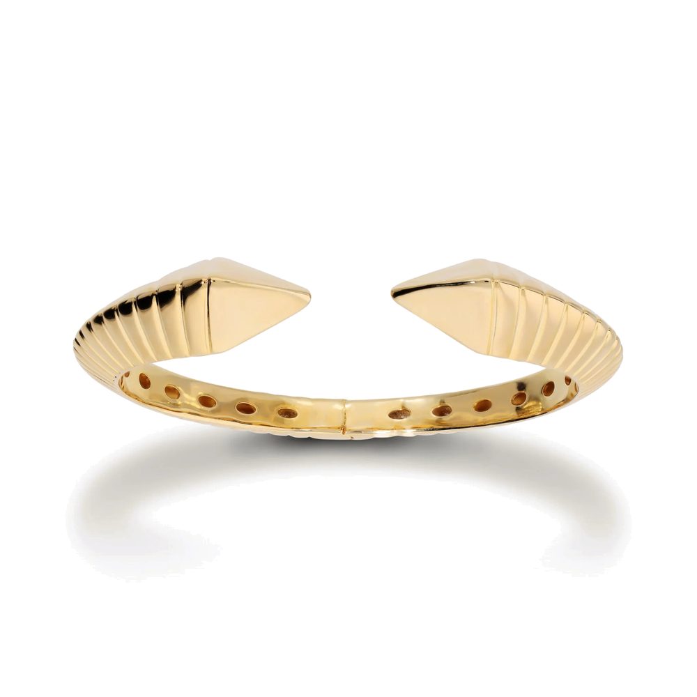 ETRUSCA | Bracciale Rigido Graduato Texture Rigata