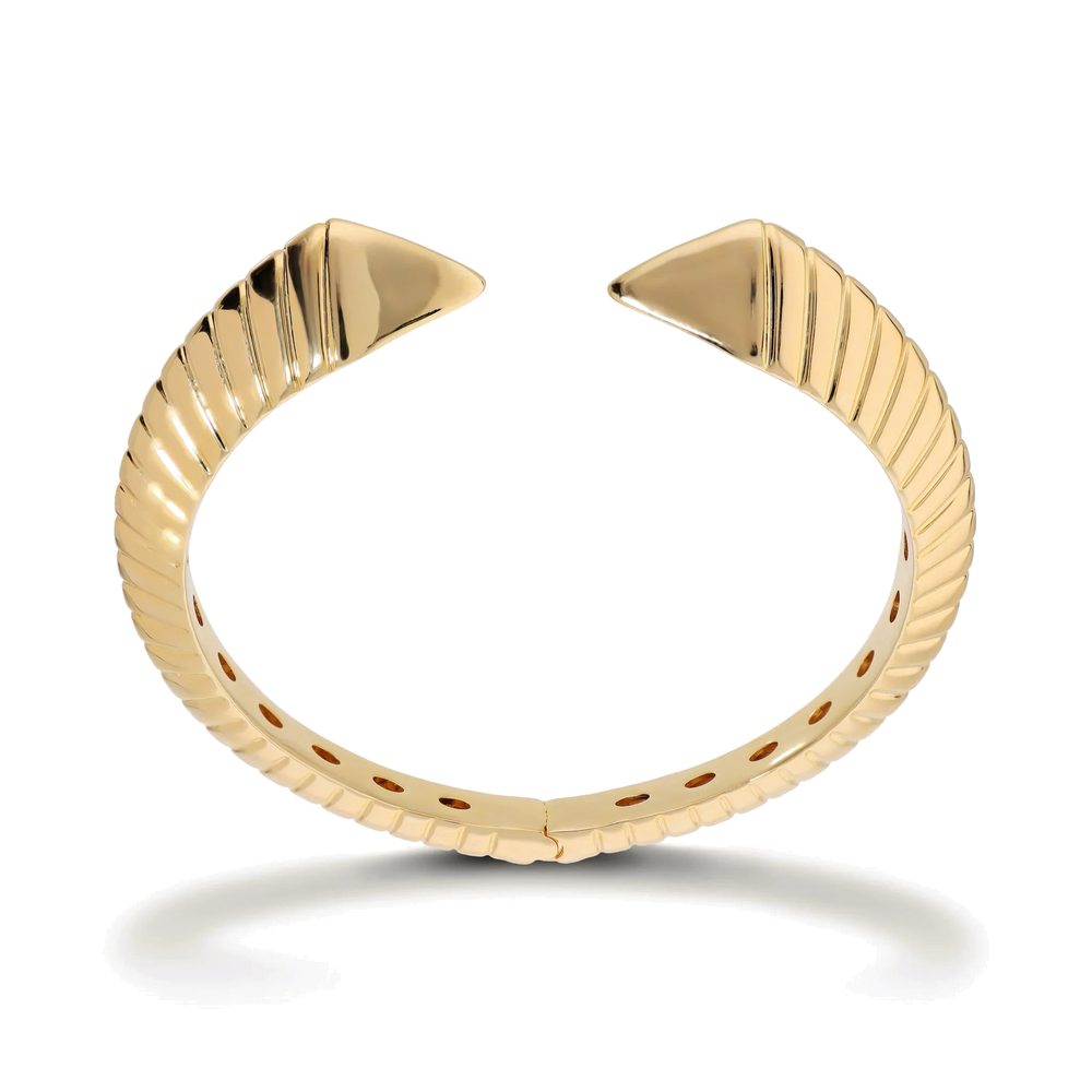 ETRUSCA | Bracciale Rigido Graduato Texture Rigata