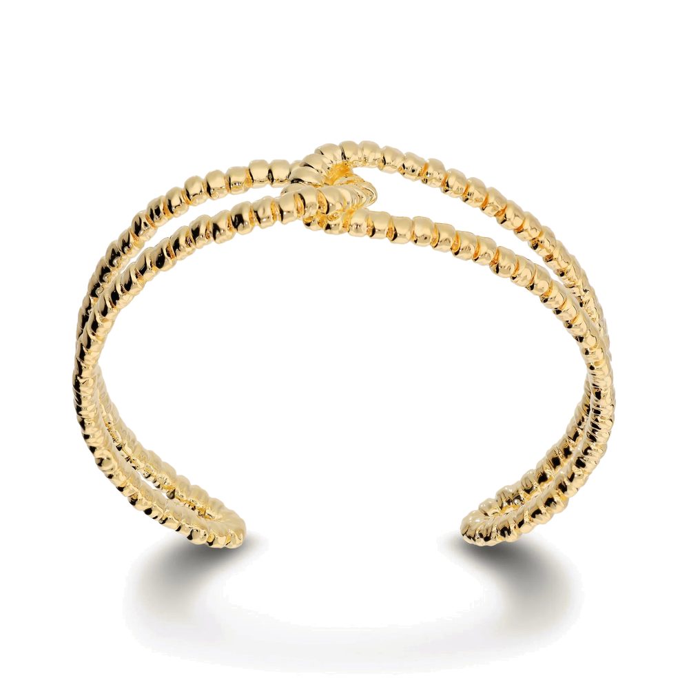 ETRUSCA | Bracciale Rigido Nodo Texture Corda