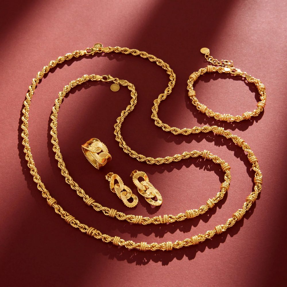 ETRUSCA | Collana Catena Corda con Rondelle