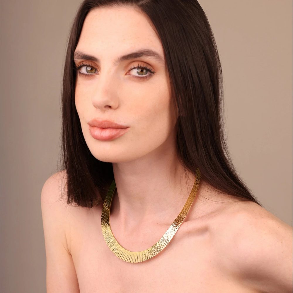 ETRUSCA | Collana Girocollo Cleopatra Martellata