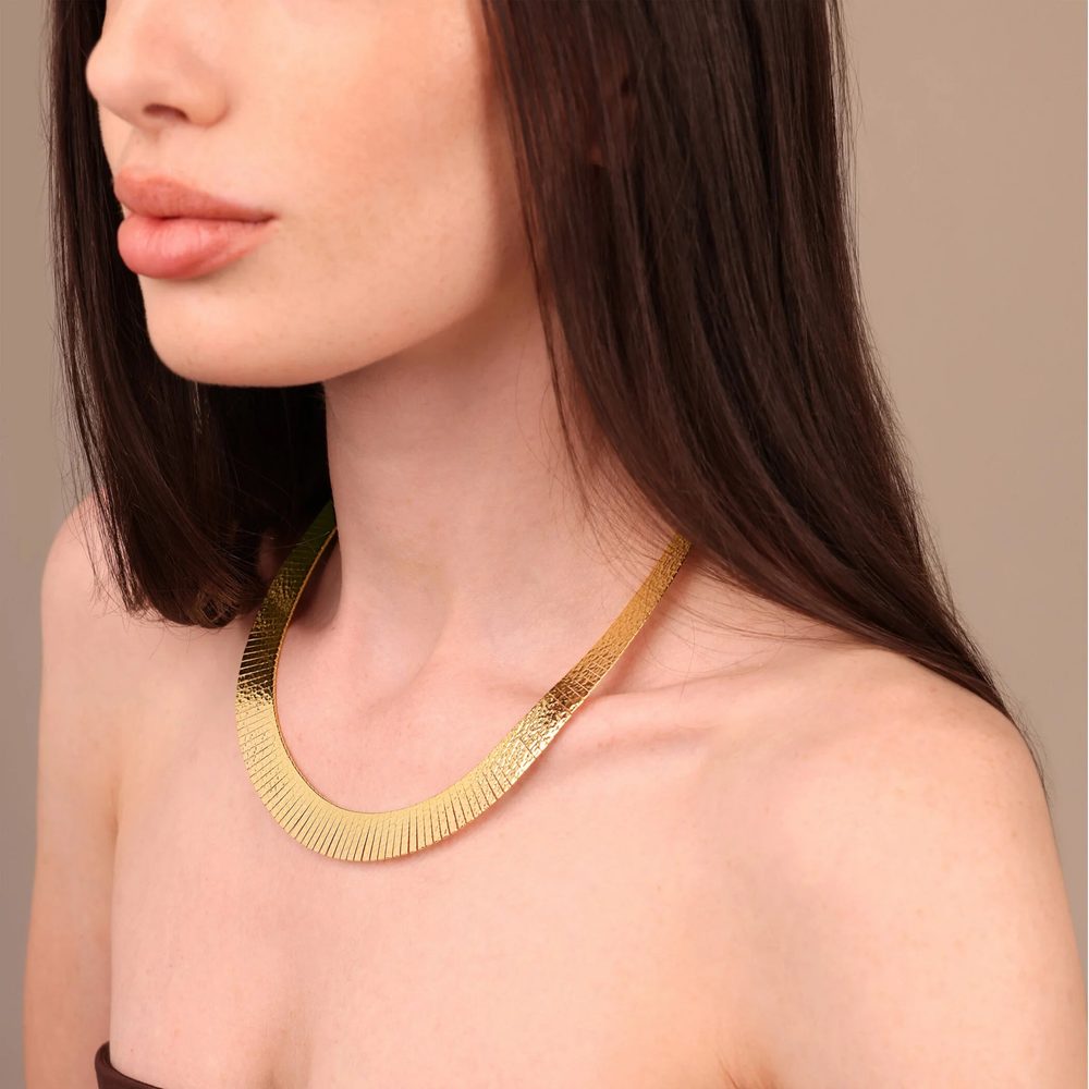ETRUSCA | Collana Girocollo Cleopatra Martellata