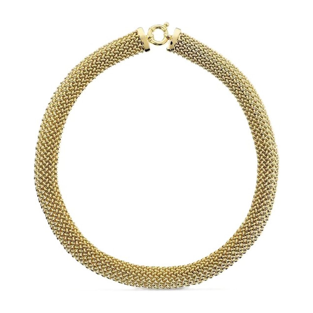 ETRUSCA | Collana Girocollo Maglia Grana di Riso Bombata