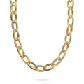 ETRUSCA | Collana Girocollo Maglie Ovali Texture Rigata