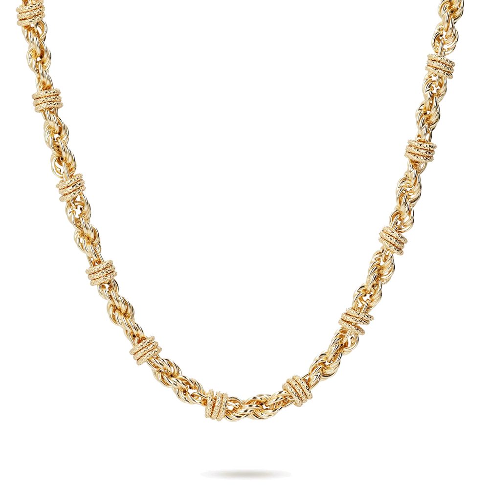 ETRUSCA | Collana Lunga Catena Corda con Rondelle