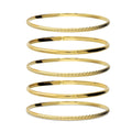 ETRUSCA | Set 5 Bangle Lucidi e Martellati