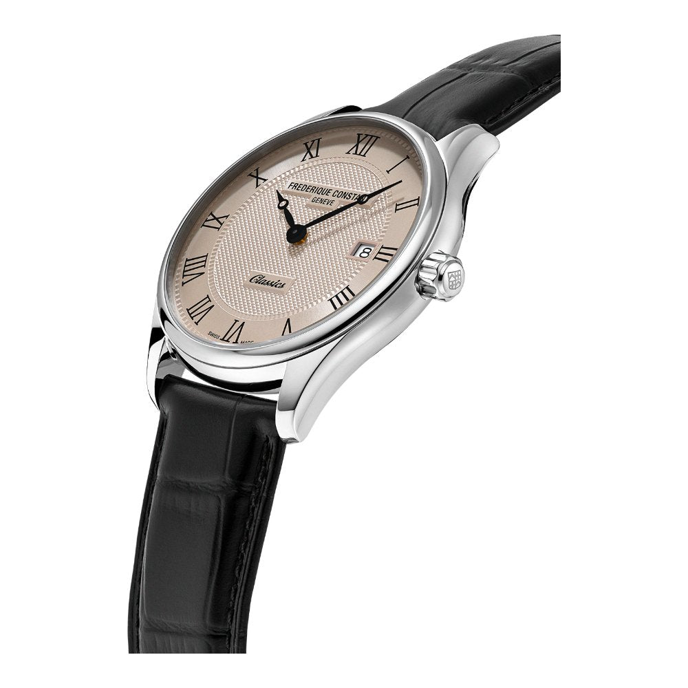 Frederique Constant Classics Quartz Date FC-220CR5B6 vista laterale