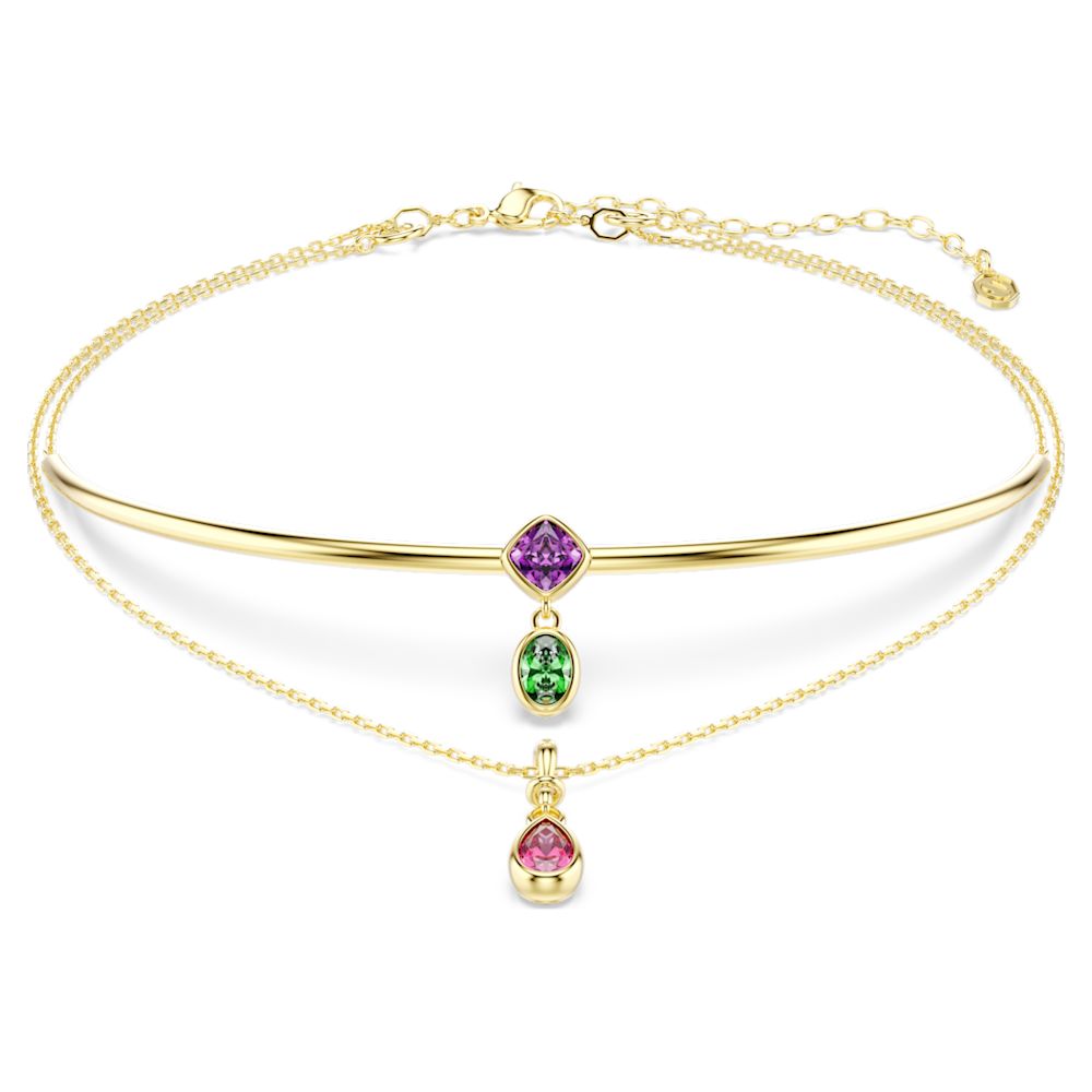 Collana a fili fissi Imber Swarovski 5753273, multicolore, finitura oro 18K