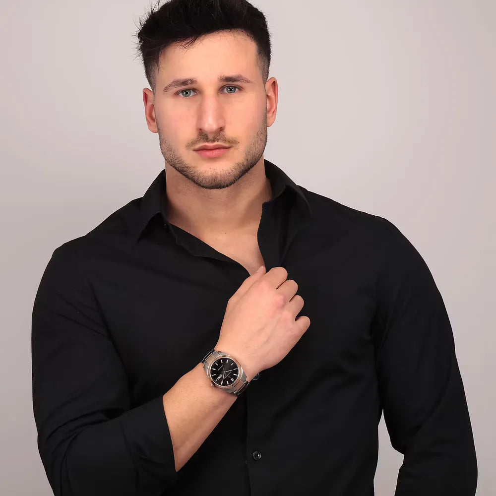 LUCIEN ROCHAT | Léman Automatico 41 mm quadrante nero - foto 4