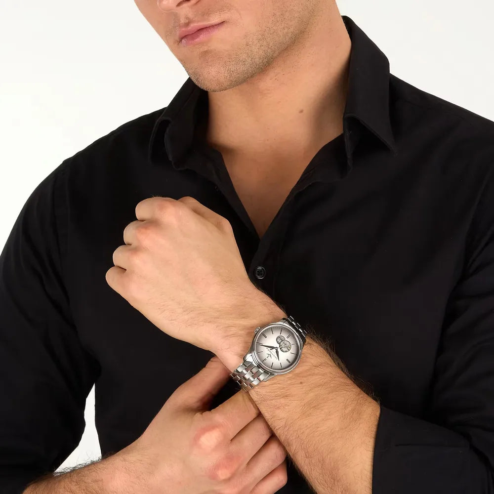 LUCIEN ROCHAT | Montreux Automatico 39 mm quadrante argento - foto 4