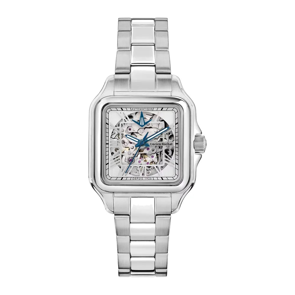 LUCIEN ROCHAT | Époque Automatico 43 x 35 mm quadrante argento
