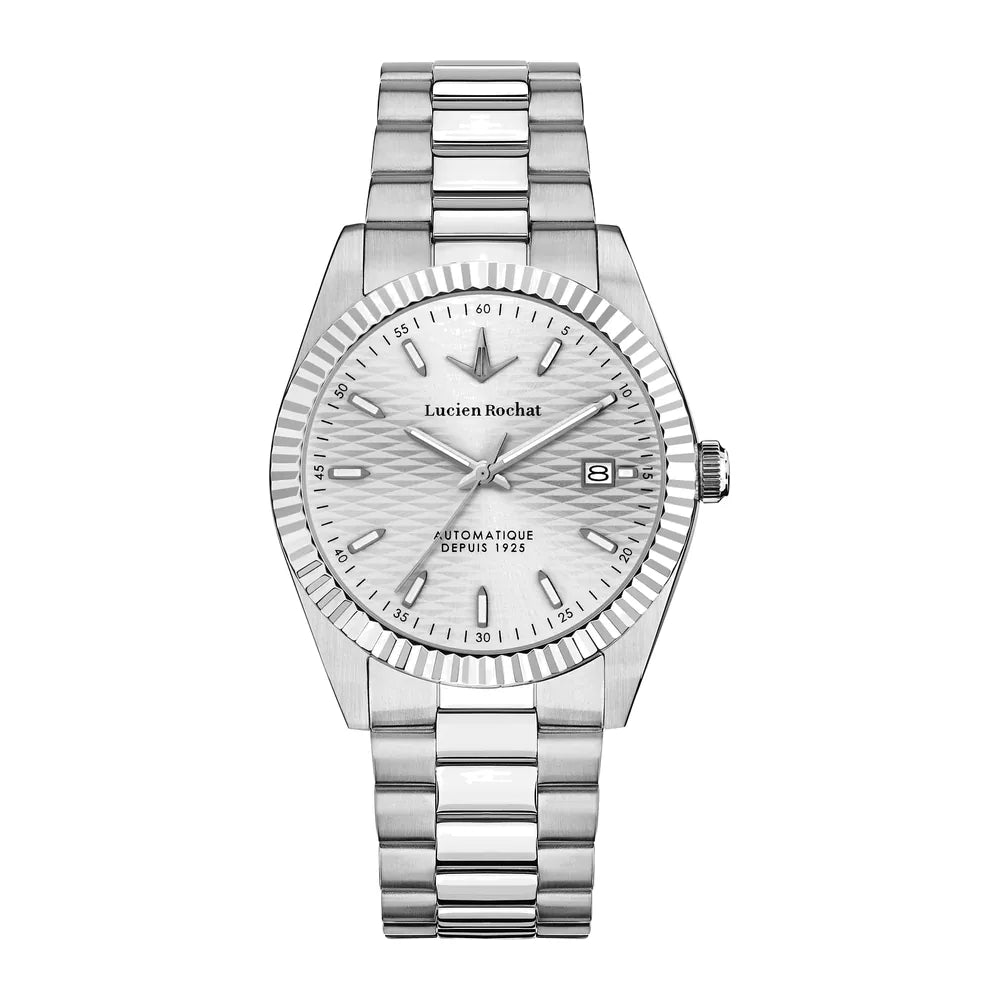 LUCIEN ROCHAT | Bienne Automatico 39 mm quadrante argento
