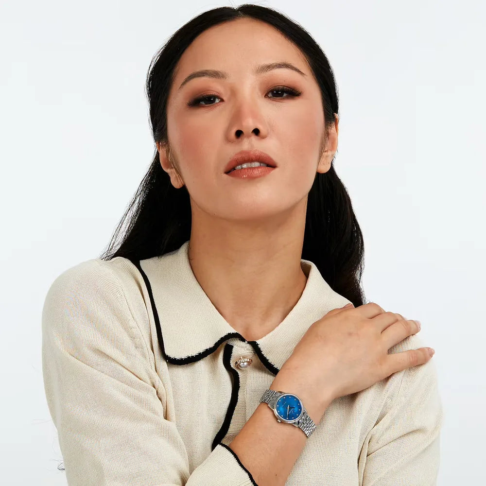 LUCIEN ROCHAT | Iconic Lady 28 mm quadrante blu - foto 4