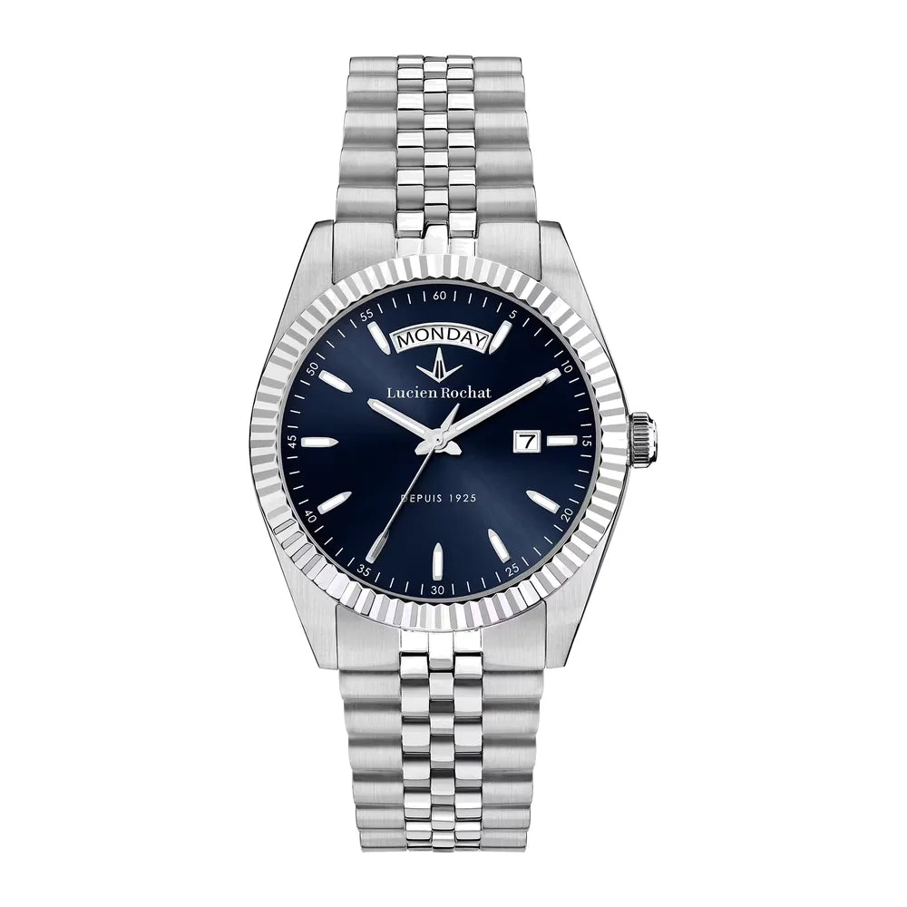 LUCIEN ROCHAT | Bienne 39 mm quadrante blu