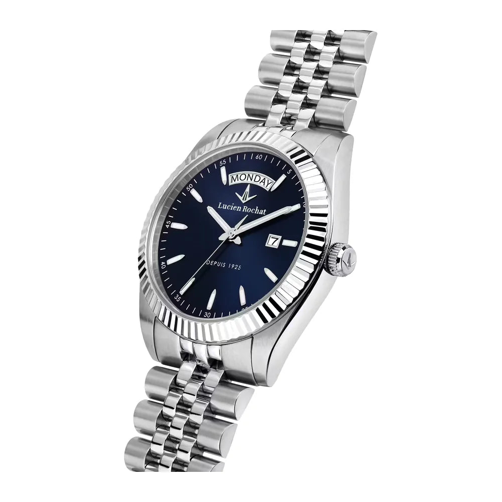 LUCIEN ROCHAT | Bienne 39 mm quadrante blu - foto 4