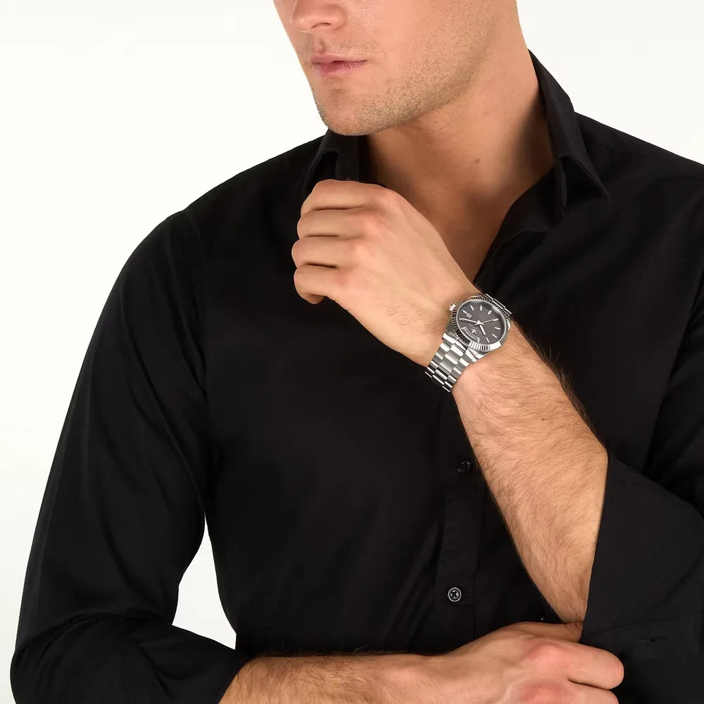 LUCIEN ROCHAT | Bienne 39 mm quadrante grigio - foto 4