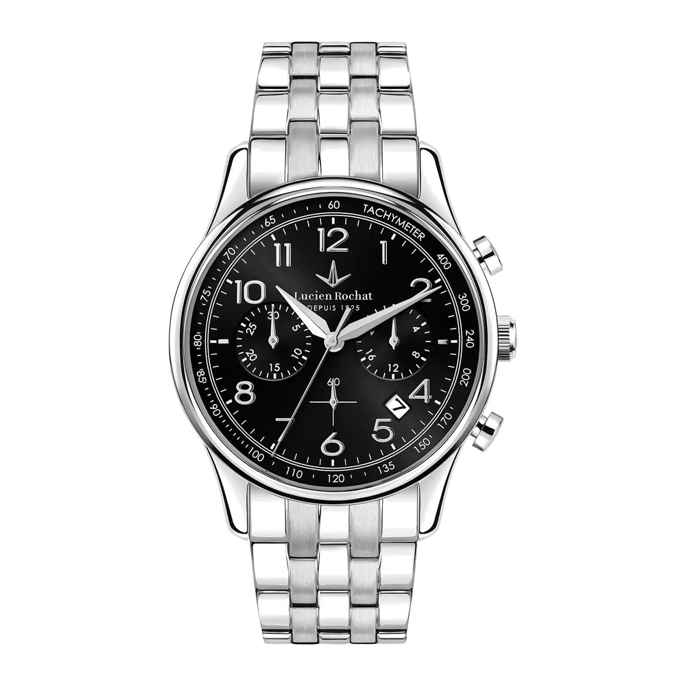 LUCIEN ROCHAT | Montreux Cronografo 41 mm quadrante nero