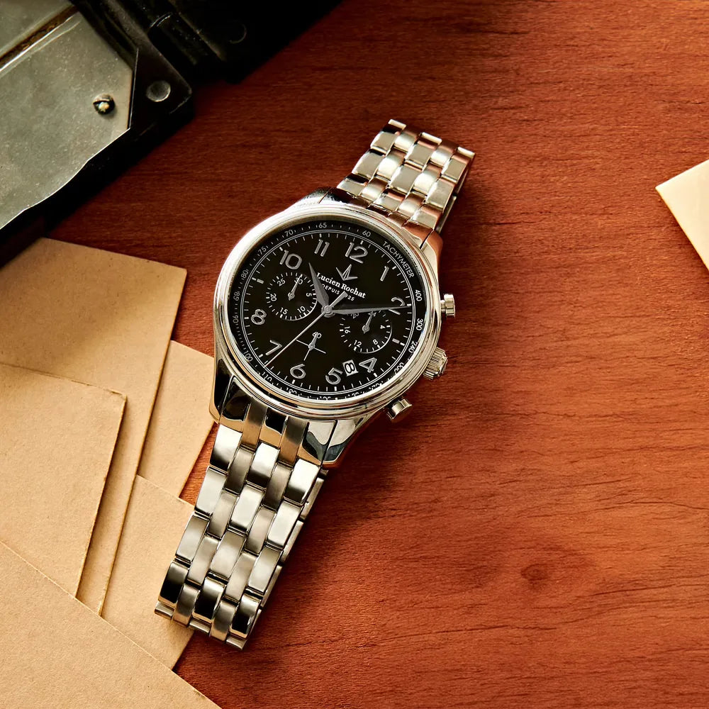 LUCIEN ROCHAT | Montreux Cronografo 41 mm quadrante nero - foto 2