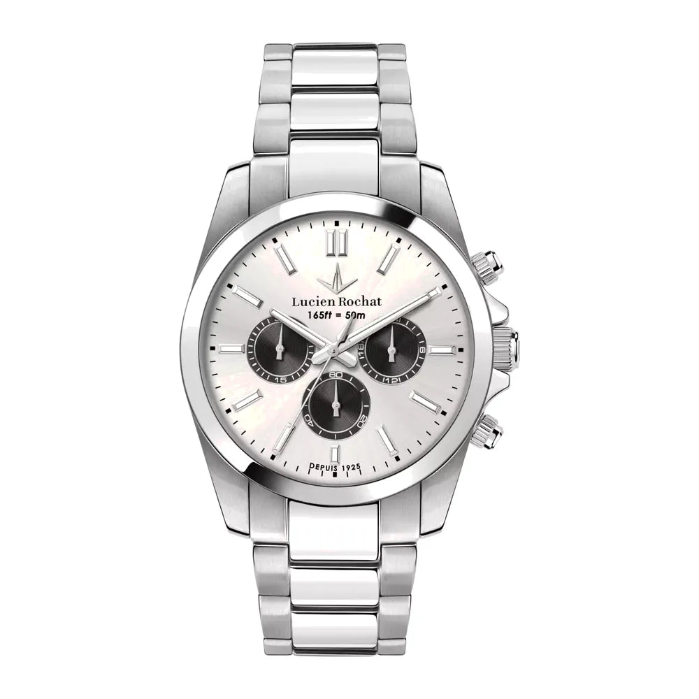 LUCIEN ROCHAT | Léman Cronografo 41 mm quadrante bianco