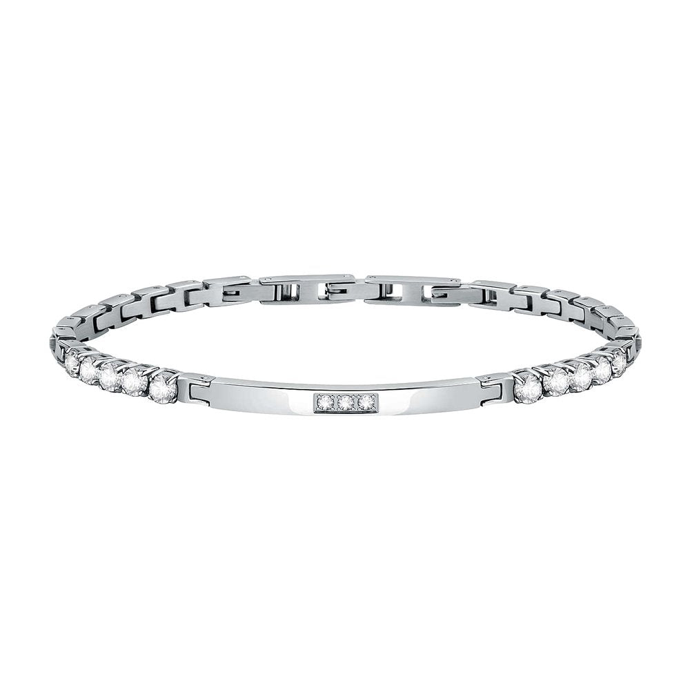 Bracciale Tennis in Acciaio e Cristalli Bianchi – Morellato SAEV49