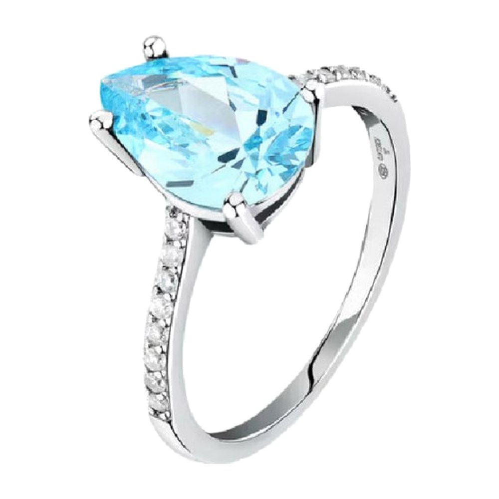 Anello Solitario Tesori in Argento e Zirconi Azzurri – Morellato SAIW205