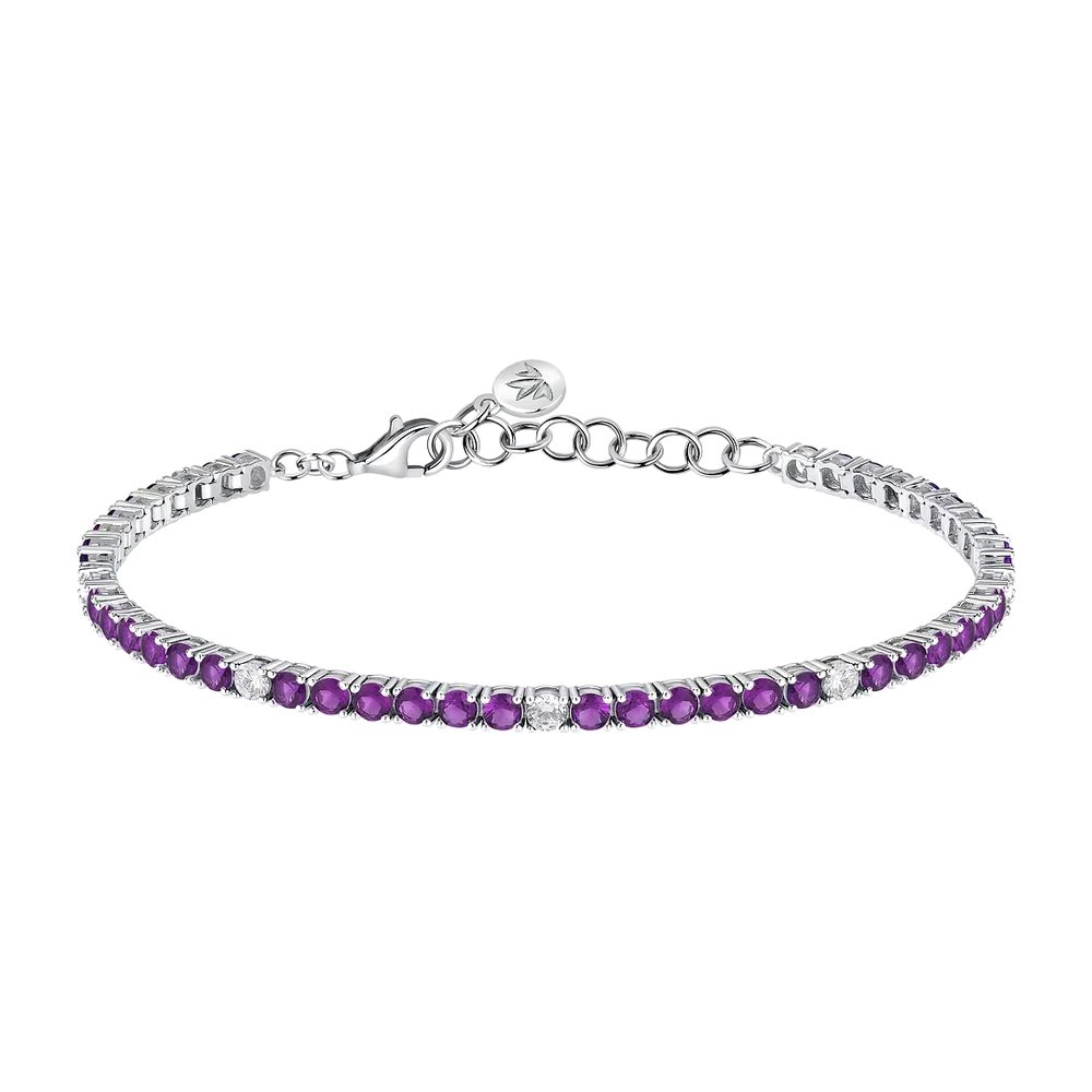 Bracciale Tennis Tesori in Argento e Zirconi Viola – Morellato SAIW225