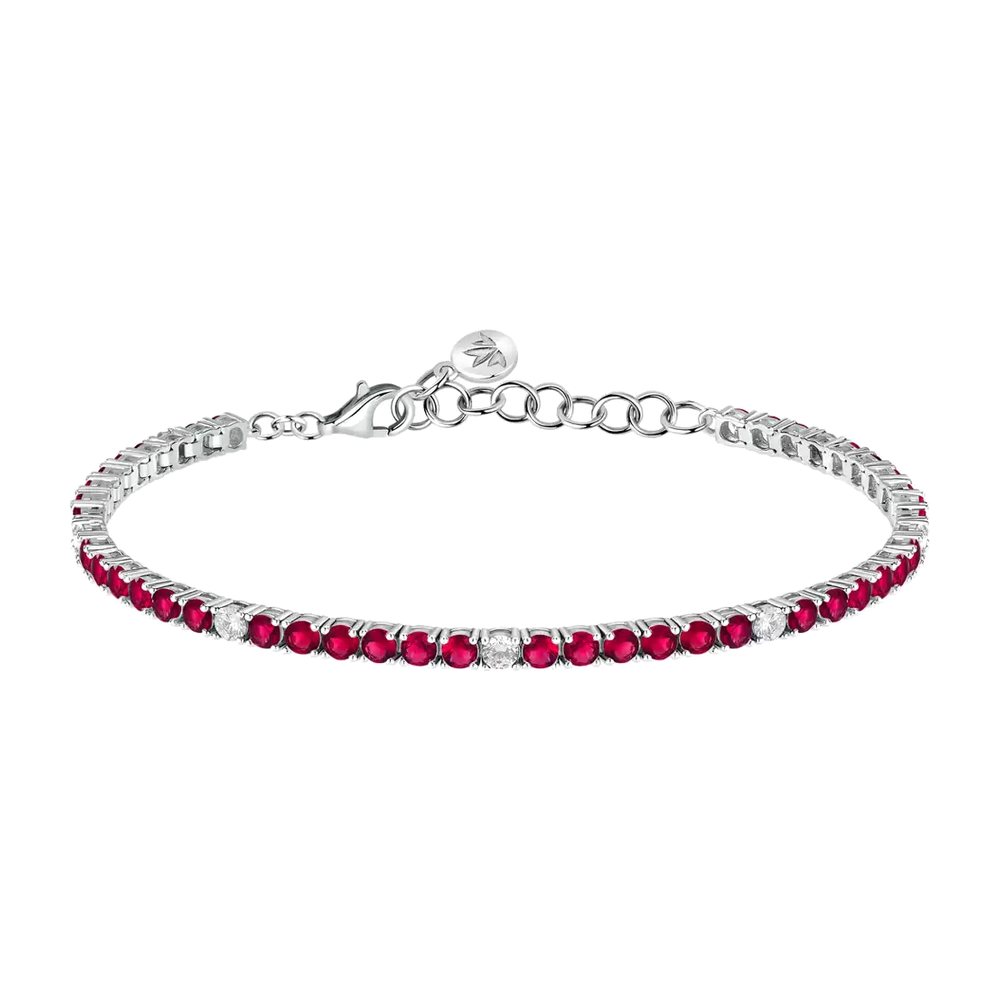 Bracciale Tennis Tesori in Argento e Zirconi Rossi – Morellato SAIW230