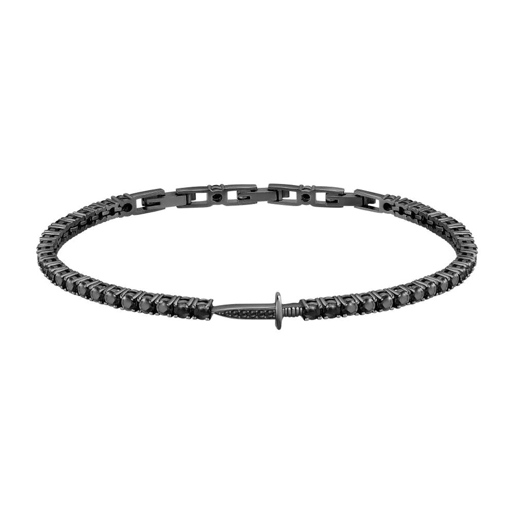 Bracciale Tennis Croce in Argento e Zirconi Neri – Morellato SATT09