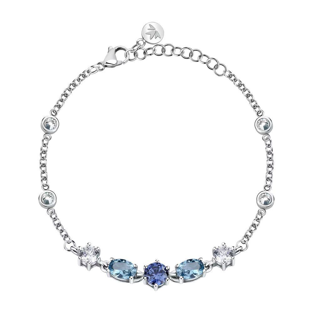 Bracciale Colori in Acciaio e Cristalli Azzurri e Blu – Morellato SAVY18