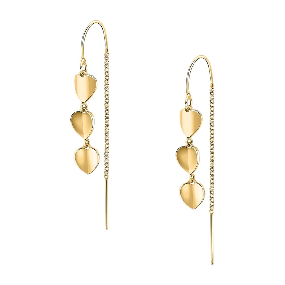 Orecchini Paillettes Cuore in Acciaio Dorato – Morellato SAWW06