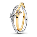 Anello Intrecciato Stelle Luminose Bicolore Pandora 165079C01