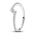 Anello Pavè Fascia Asimmetrica Pandora 195111C01