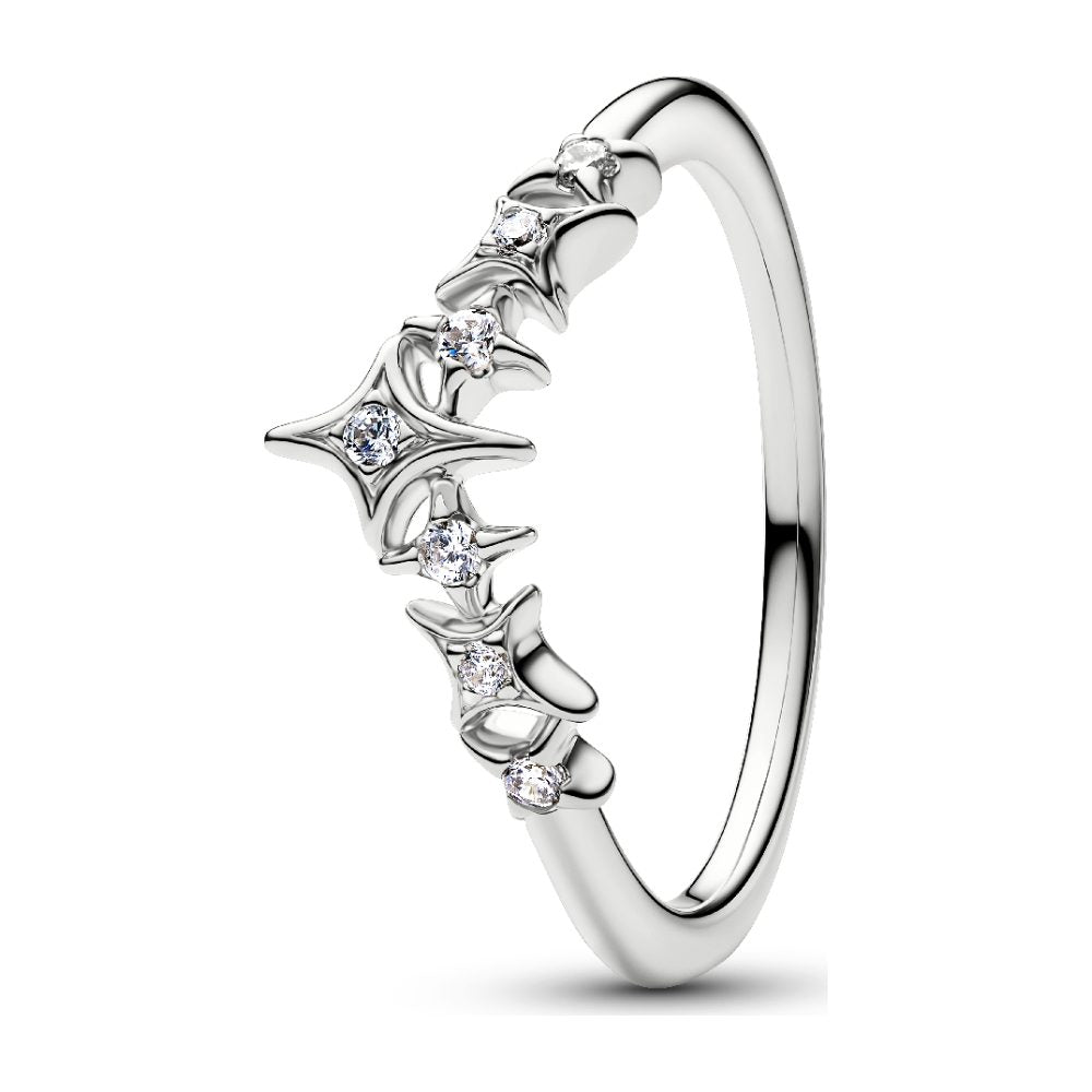 Anello Tiara con Stelle con Finitura in Platino Pandora 134946C01
