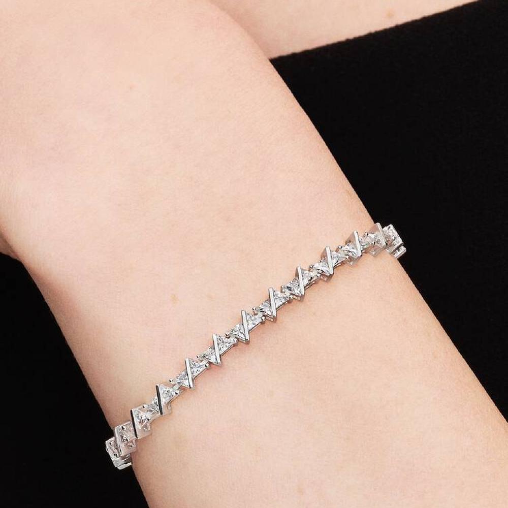 Bracciale Tennis con Pietre Triangolari Pandora 595069C01 - foto 2