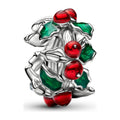 Charm Agrifoglio di Natale con Finitura in Platino Pandora 734974C01
