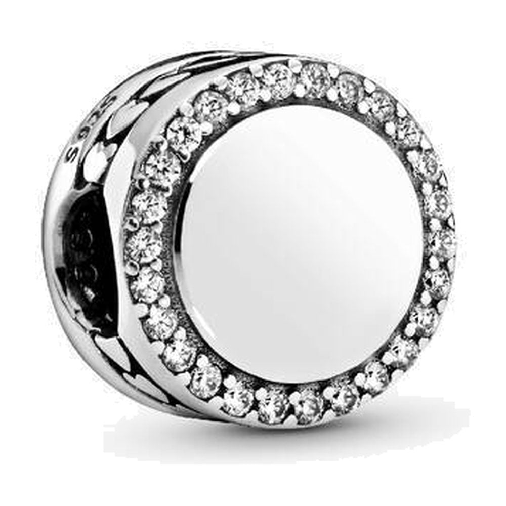 Charm Bottone Scintillante da Incidere Pandora 798747C01