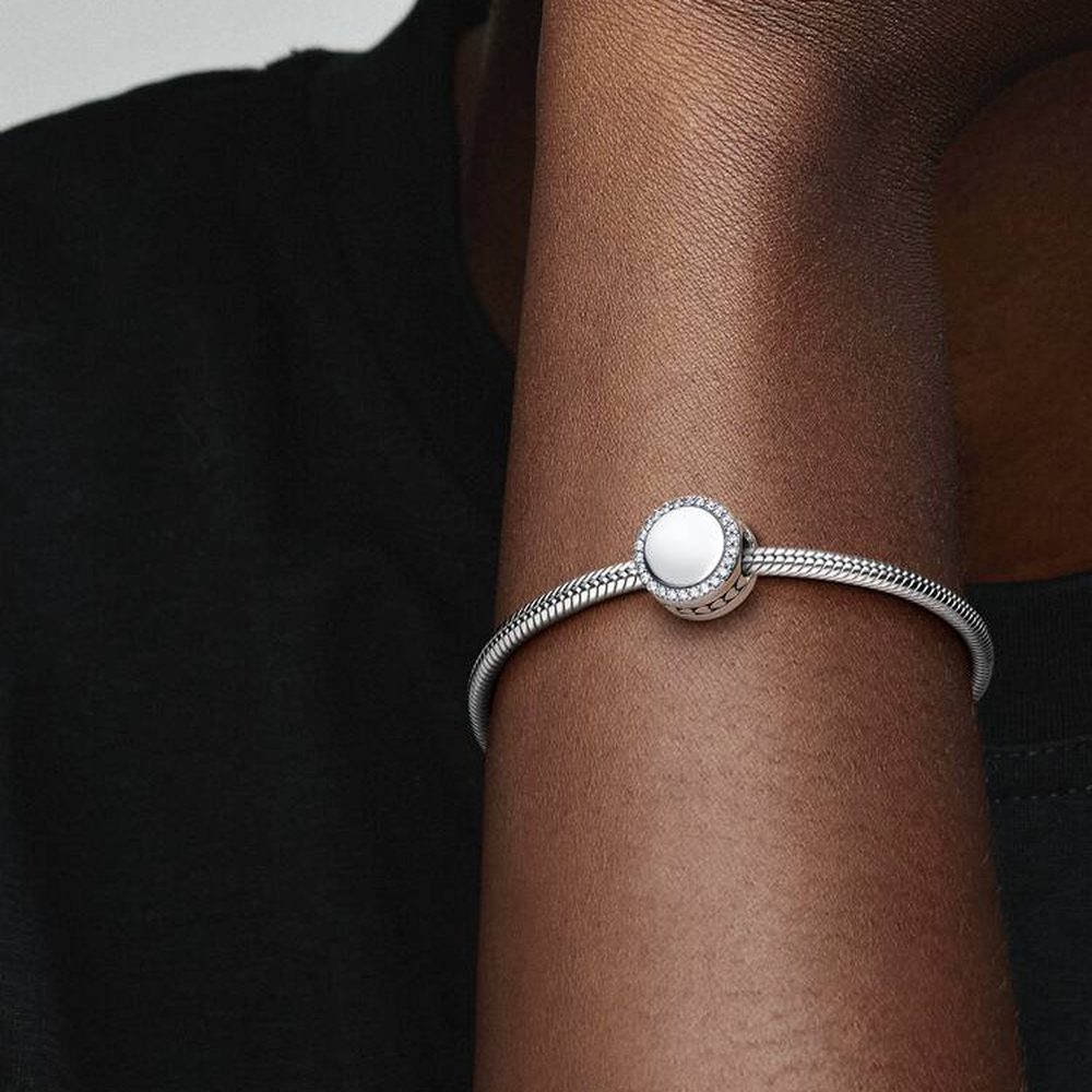 Charm Bottone Scintillante da Incidere Pandora 798747C01 - foto 2