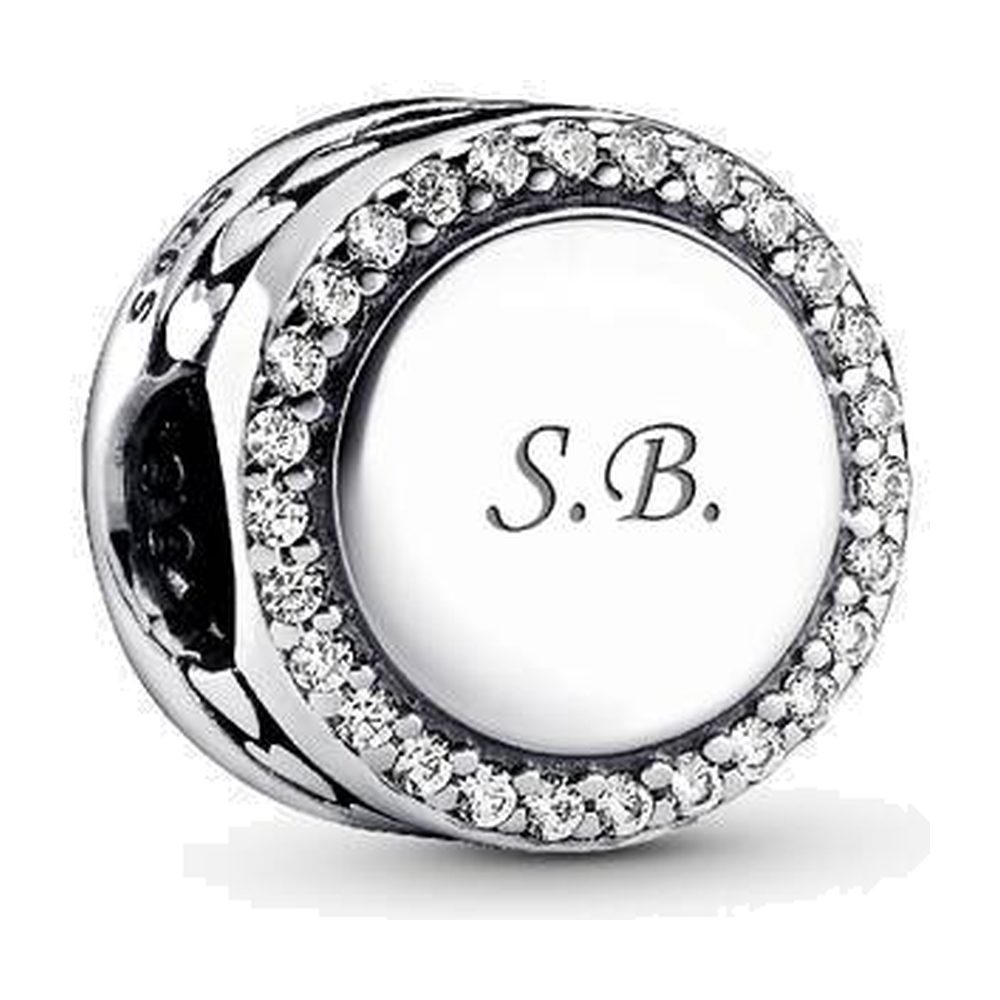 Charm Bottone Scintillante da Incidere Pandora 798747C01 - foto 3
