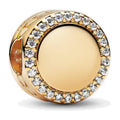 Charm Bottone Scintillante da Incidere Dorato Pandora 768747C01