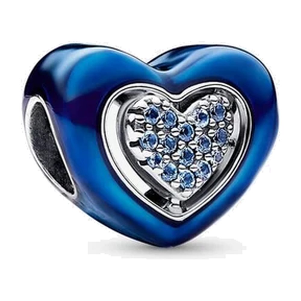 Charm Cuore Blu Girevole Pandora 792750C01
