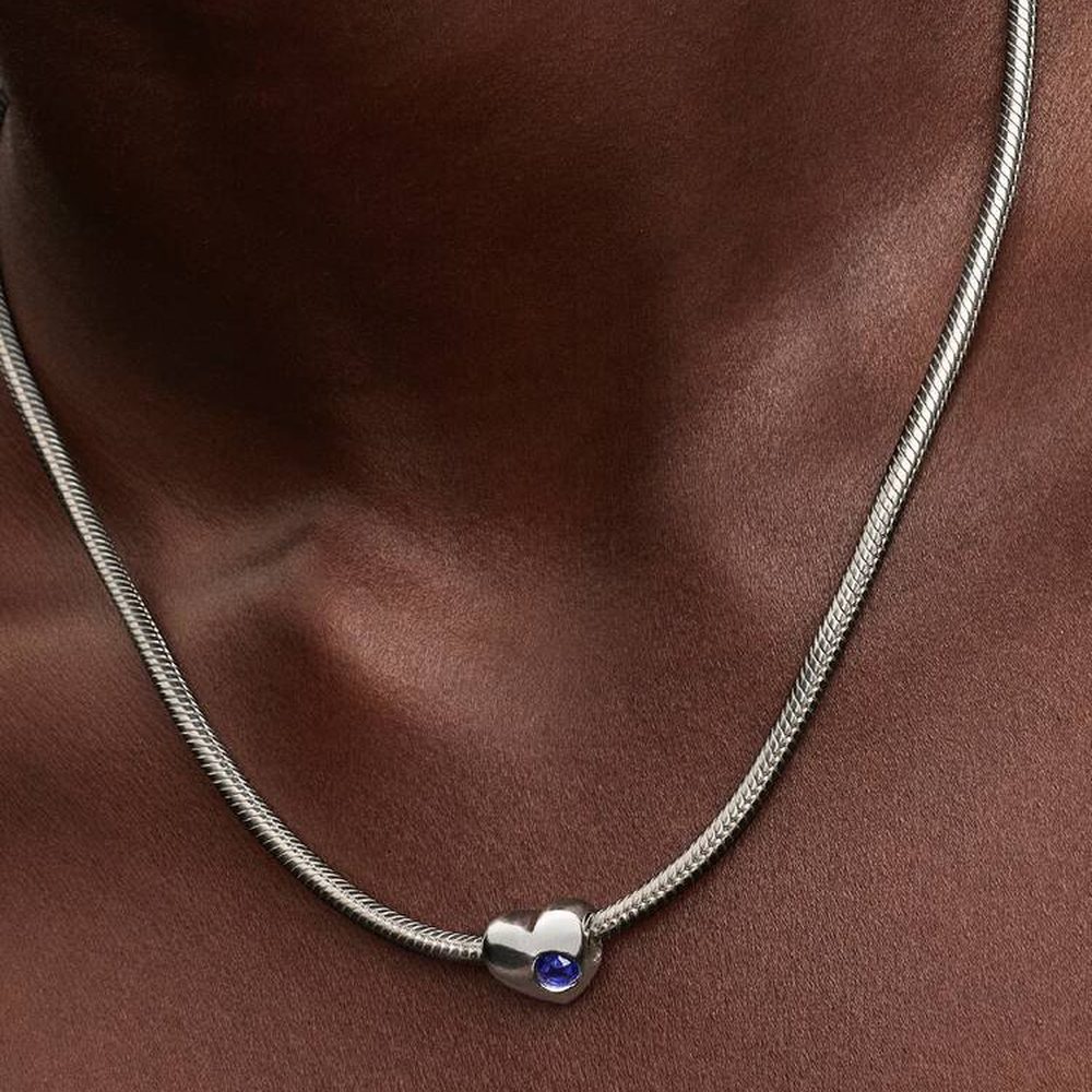 Charm Cuore con Pietra Blu Settembre da Incidere Pandora 794161C09 - foto 2