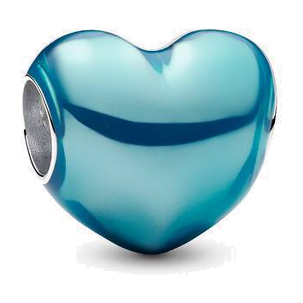 Charm Cuore Metallico Azzurro Pandora 793337C06