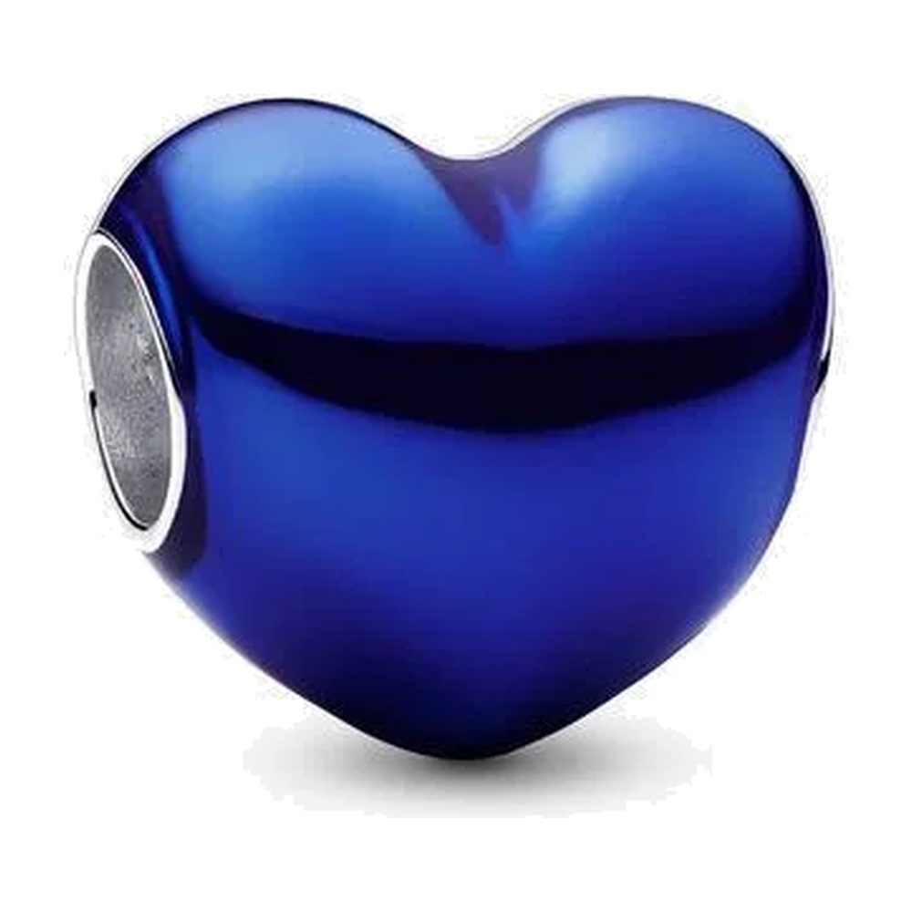 Charm Cuore Metallico Blu Pandora 793337C05