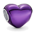Charm Cuore Metallico Viola Pandora 793337C01